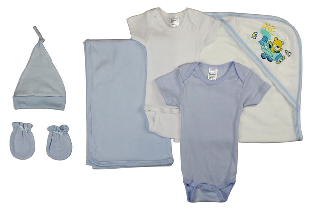 Newborn Baby Boy 6 Pc Layette Baby Shower Gift Set