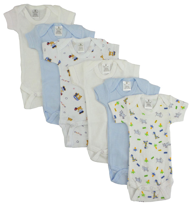 Preemie Boys Short Sleeve Printed 6 Pack