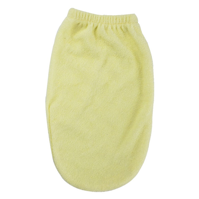 Yellow Wash Cloth Mitten