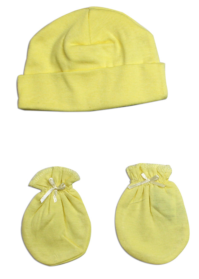 Unisex Baby Cap and Mittens 2 Piece Set