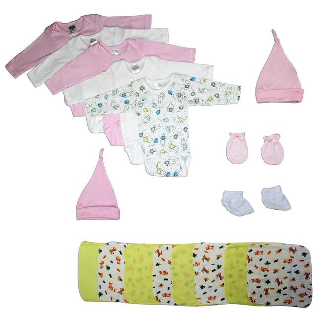 Newborn Baby Girl 17 Pc Layette Baby Shower Gift Set