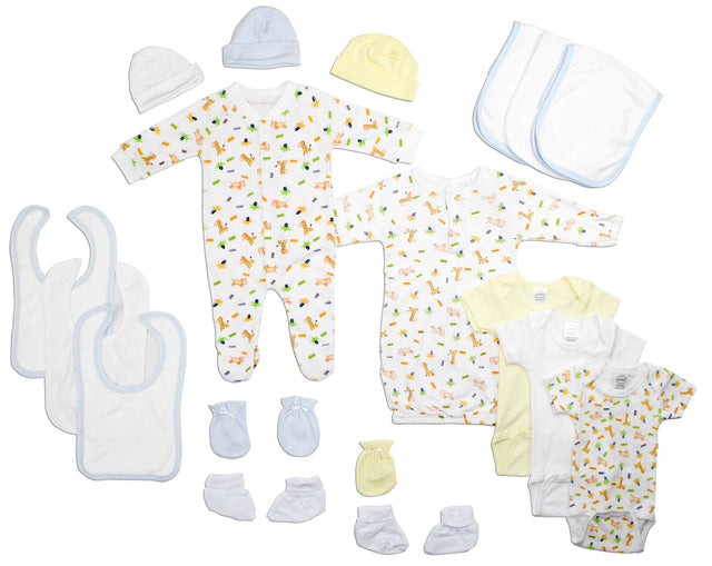 Newborn Baby Boys 18 Pc Layette Baby Shower Gift Set