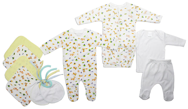 Unisex Newborn Baby 10 Pc Layette Baby Shower Gift Set