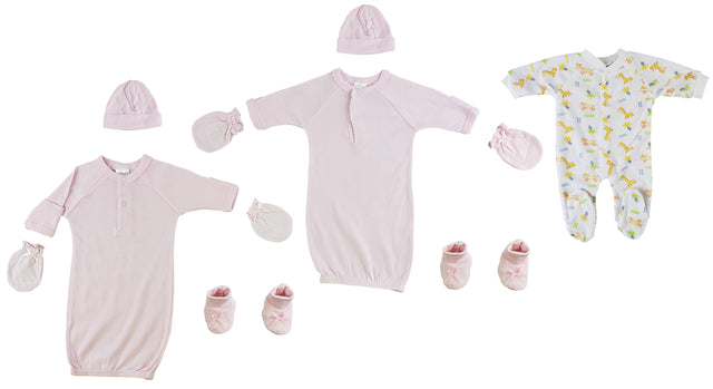 Preemie Girls Sleep-n-Play, Gowns, Caps, Booties and MIttens